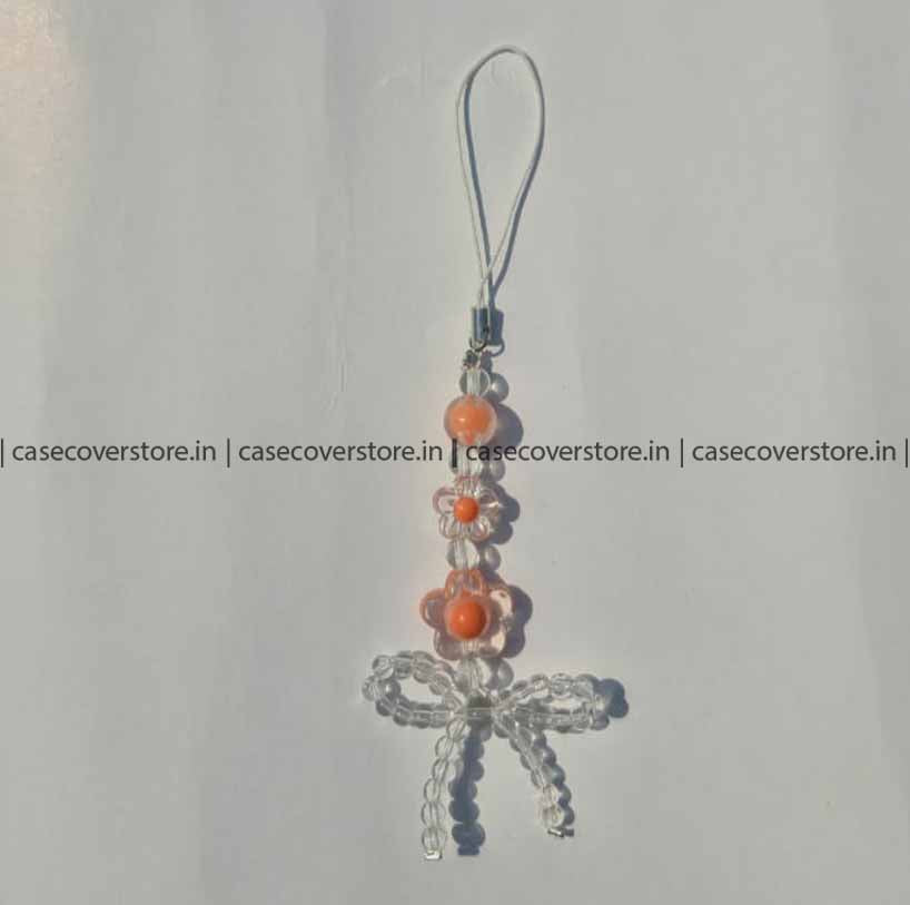 Cutest Orange Bow Phone Charm