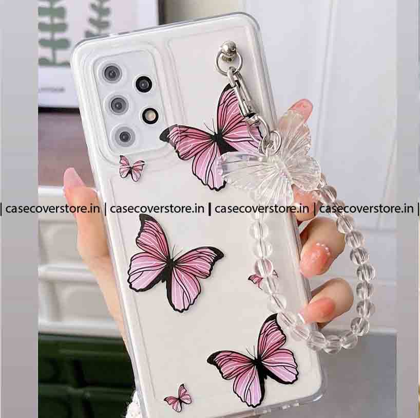 Trasparnt Butterfly Chain Phone Case