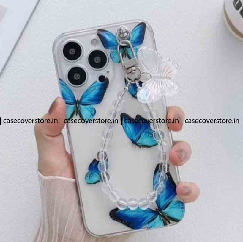 Blue Butterfly Chain Phone Case
