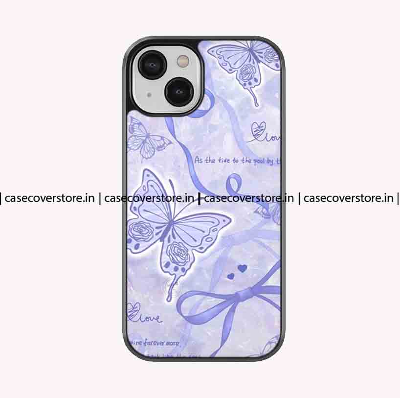 Purple Butterfly Bow Premium Glossy Phone Case