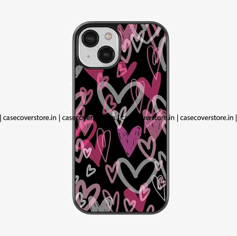 Hot Pink Heart Premium Glossy Phone Case