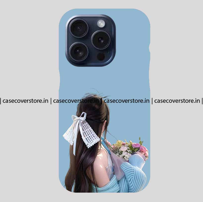 Girl With Flowers Phone Case