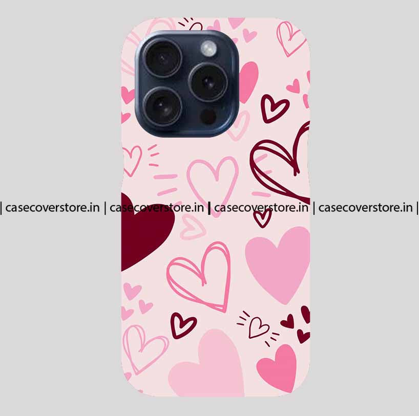Colorful Pink Hearts Phone Case