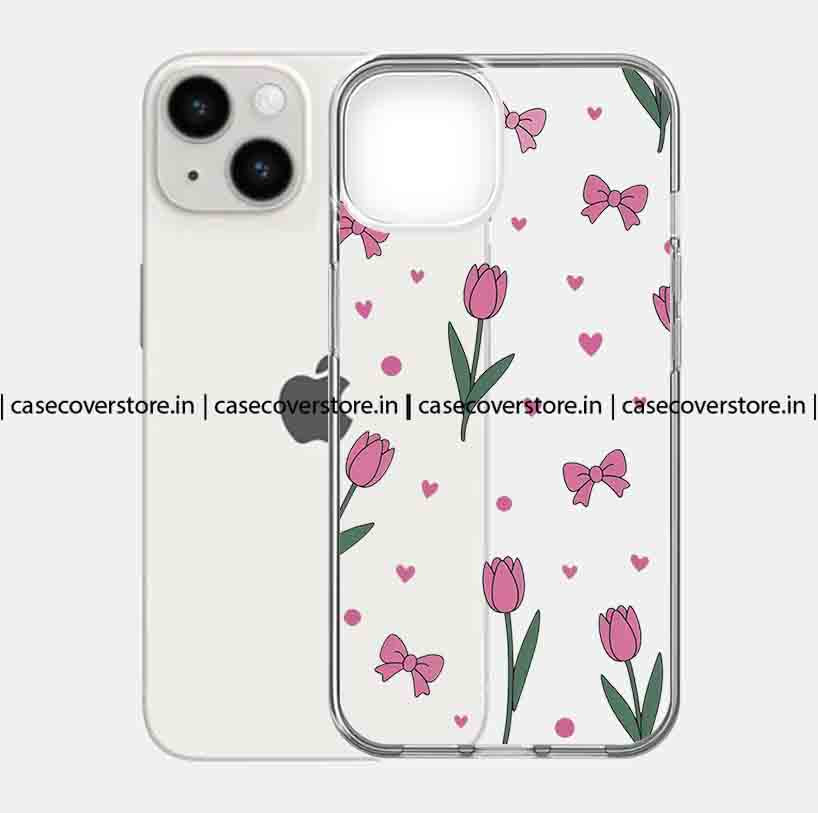 Hot Pink Flower & Bow Phone