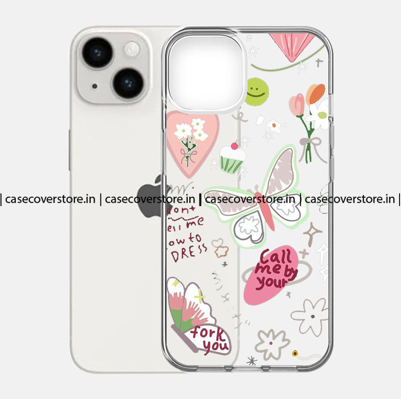 Call Me By Your Butterfly & Flower Phone Case