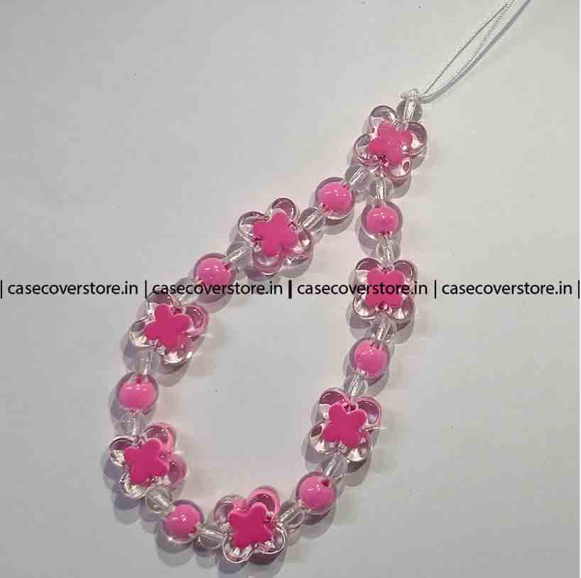 Hot Pink Butterfly Floral Phone Charm