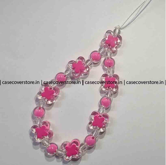 Hot Pink Butterfly Floral Phone Charm