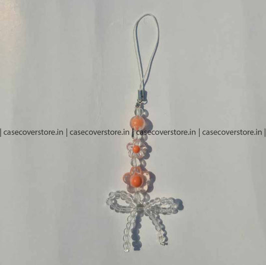 Cutest Orange Bow Phone Charm