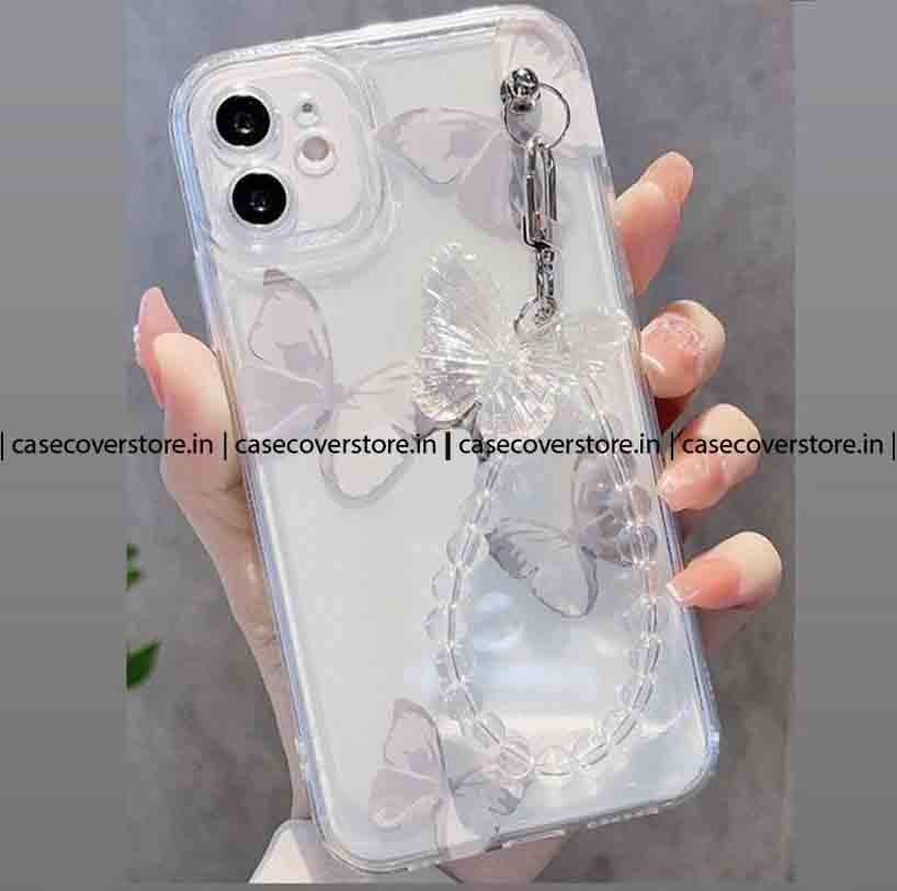 Trasparnt Butterfly 3 Chain Phone Case