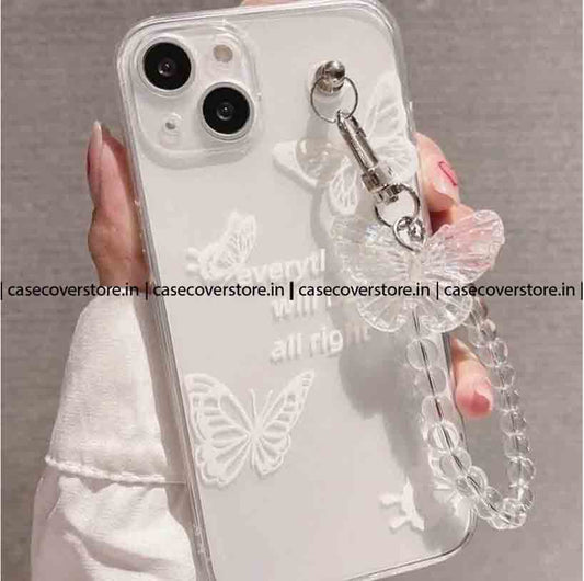 Trasparnt Butterfly 4 Chain Phone Case