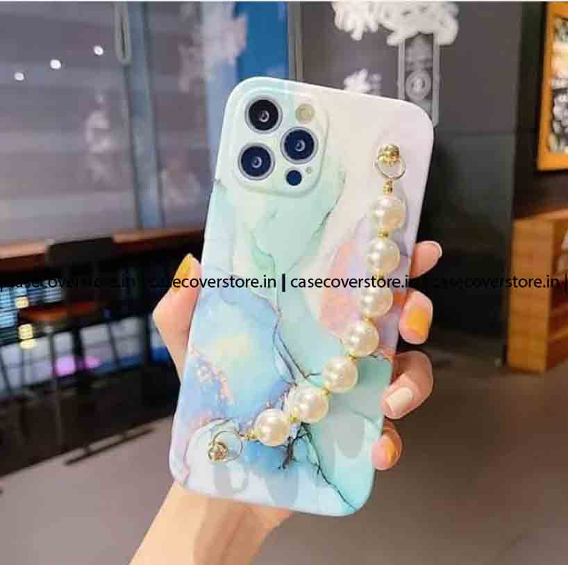 Pearl Blue Chain Phone Case