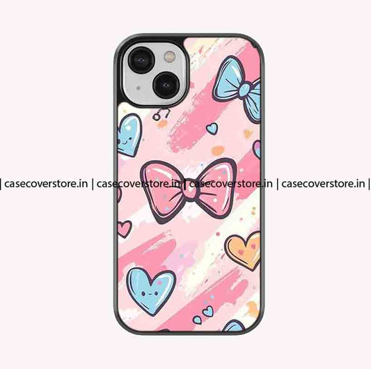 Bow & Hearts Premium Glossy Phone Case