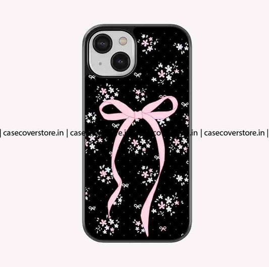 Pink Bow & Flower Premium Glossy Phone Case