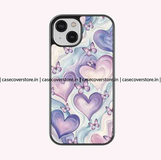 Butterfly & Hearts Premium Glossy Phone Case