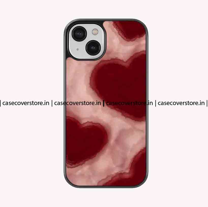 Red Hearts Premium Glossy Phone Case