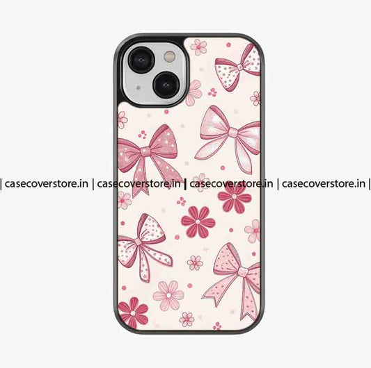 Pink Bow Flower Premium Glossy Phone Case