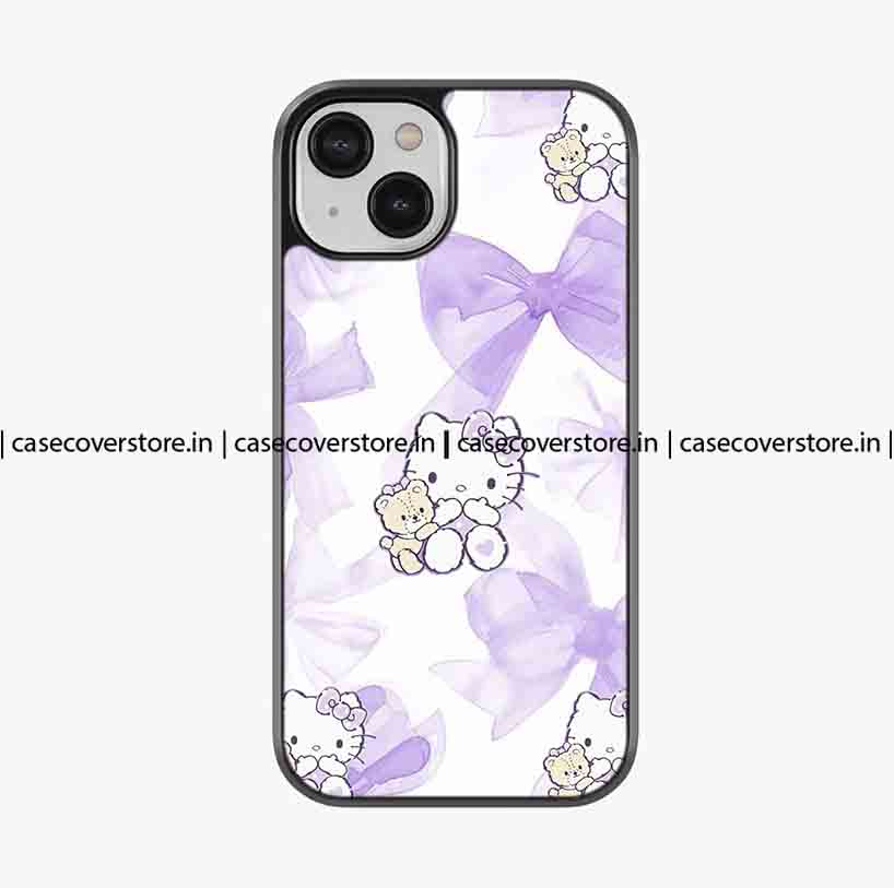Cute Pink Kitty Bow Premium Glossy Phone Case