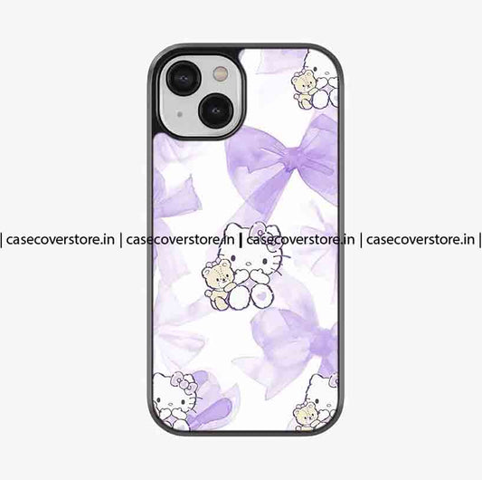 Cute Pink Kitty Bow Premium Glossy Phone Case