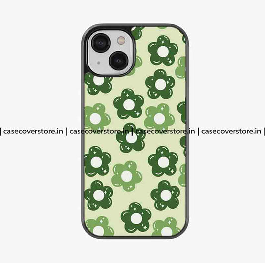 Green flower Premium Glossy Phone Case