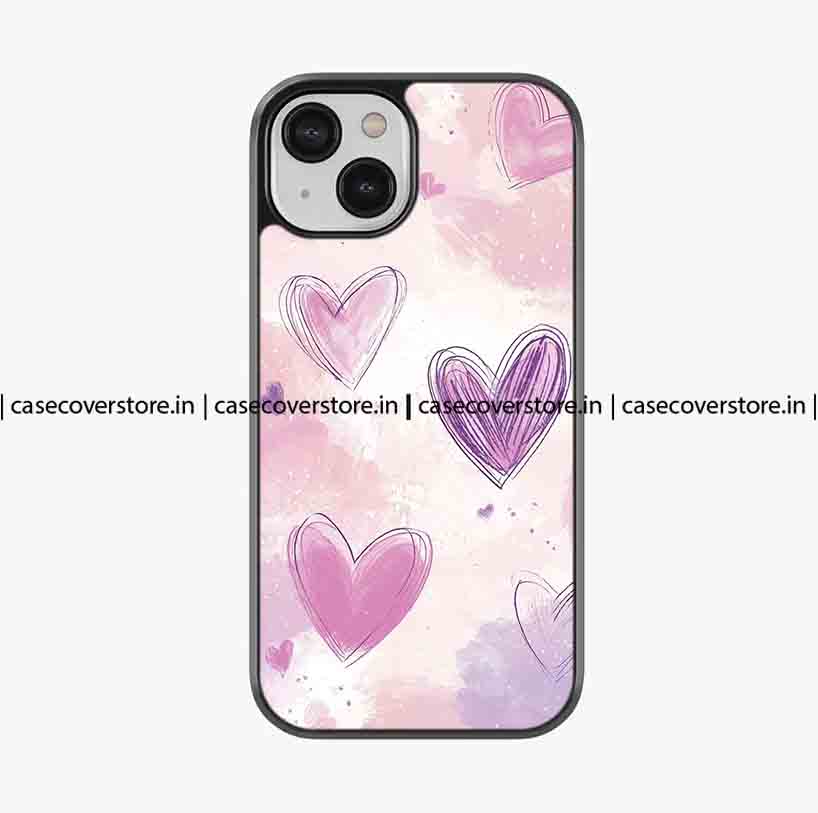 Aesthetic Clouds Hearts Premium Glossy Phone Case