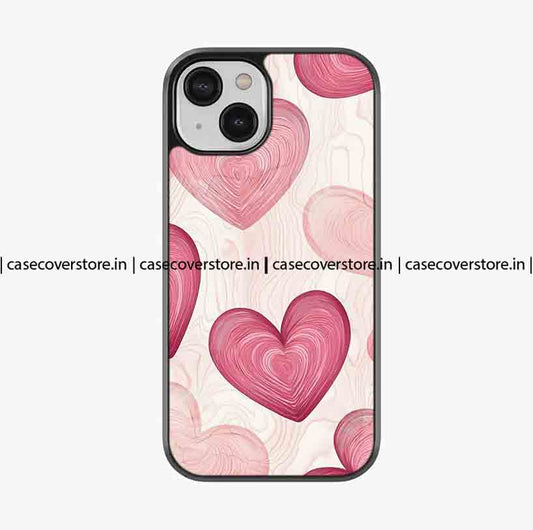 Pink Hearts Premium Glossy Phone Case