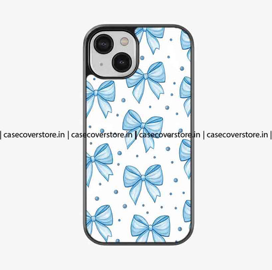 Blue Bow Aesthetic Premium Glossy Phone Case