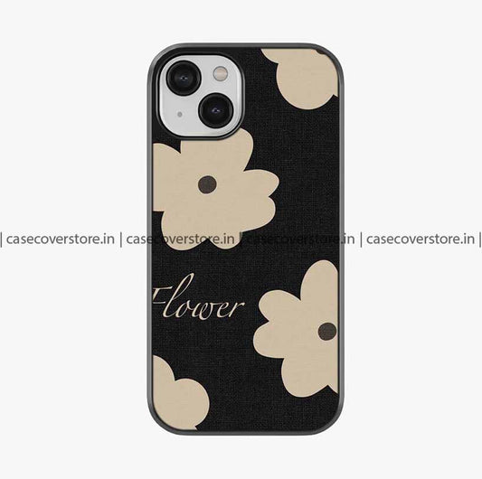 Aesthetic Flower Black Premium Glossy Phone Case