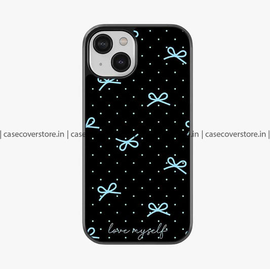 Blue Bow Premium Glossy Phone Case