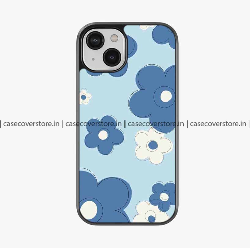 Blue Flower Aesthetic Premium Glossy Phone Case