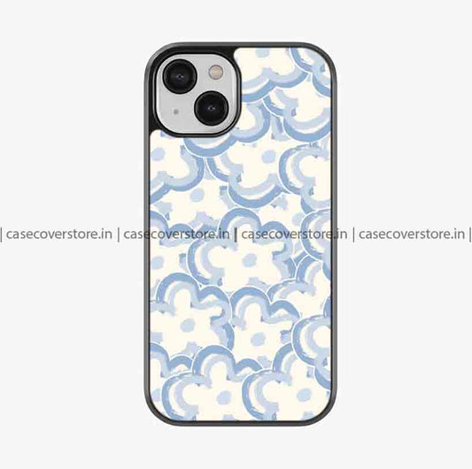 Blue & White Flowers Premium Glossy Phone Case