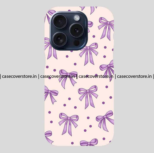 Purple Aesthetic Bow Phone Case