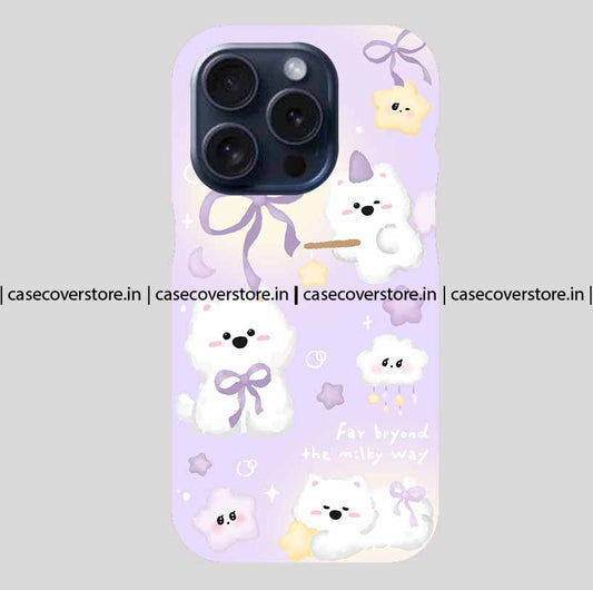 Purple Aesthetic Bunny & Bow Phone Case