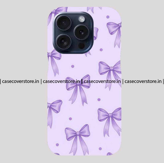 Purple Aesthetic Bow Phone Case