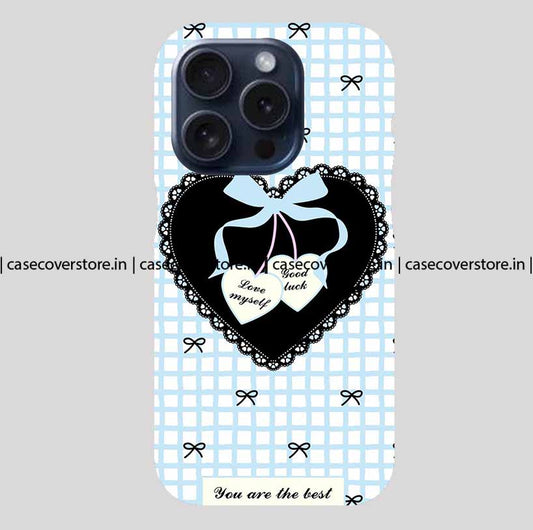 Blue Bow Hearts  Phone Case