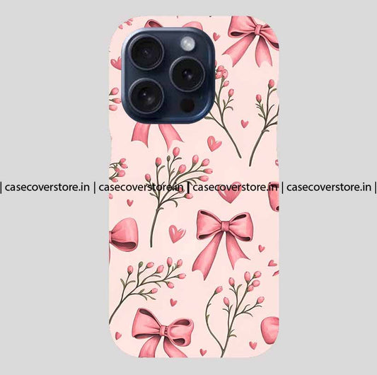 Pink Flower Bow Phone Case
