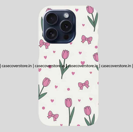 Pretty Hot Pink Bow & Flower Phone Case