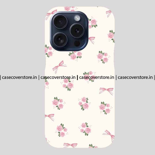 Tiny Pink Bow & Floral Phone Case