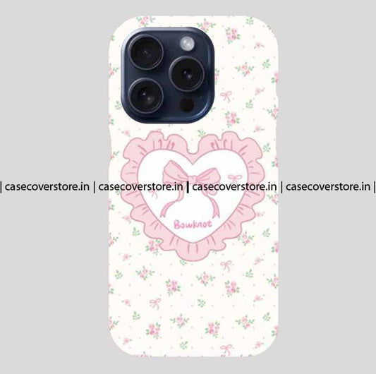Tiny Little Pink Flowers & Bow Hearts Phone Case