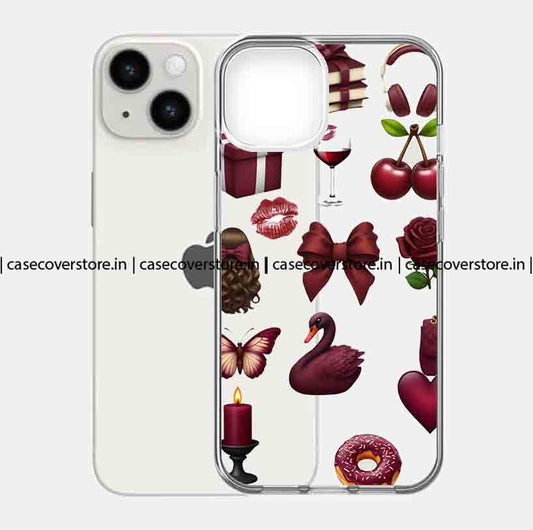 Red Bow & Duck Clear Silicone Phone Case