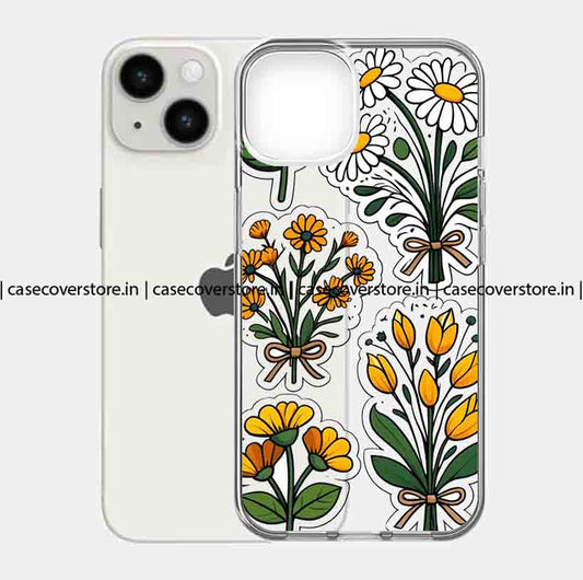 Clear daisy Flower Clear Silicone Phone Case