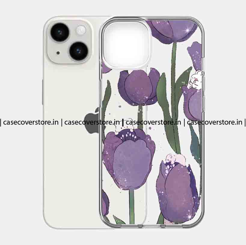 Bunny Purple Flower Phone Case
