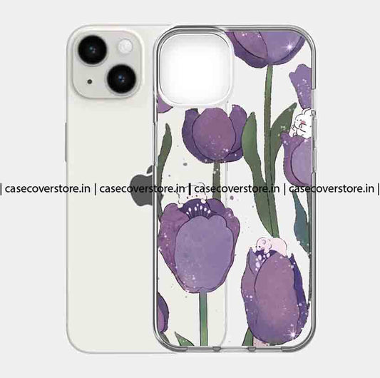Bunny Purple Flower Phone Case