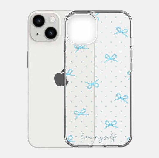 Transperant Blue Bow Phone Case