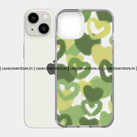 Green Hearts Phone Case