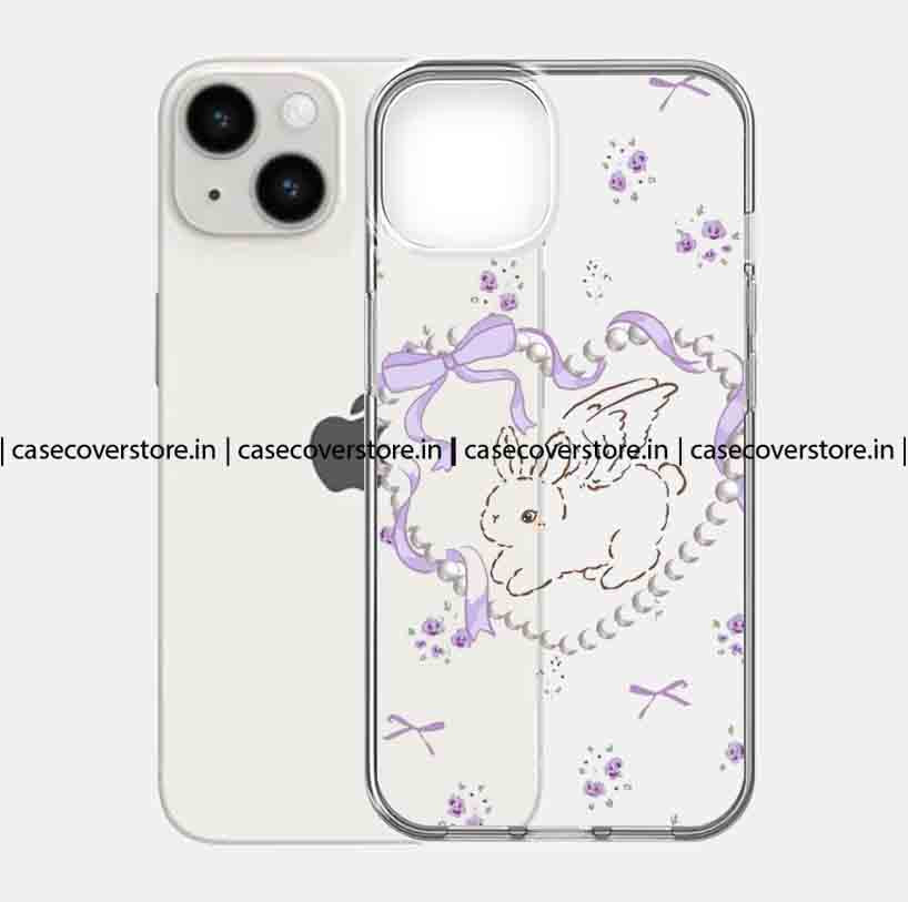Cute Lavender Bunny Flower Bow  Phone Case