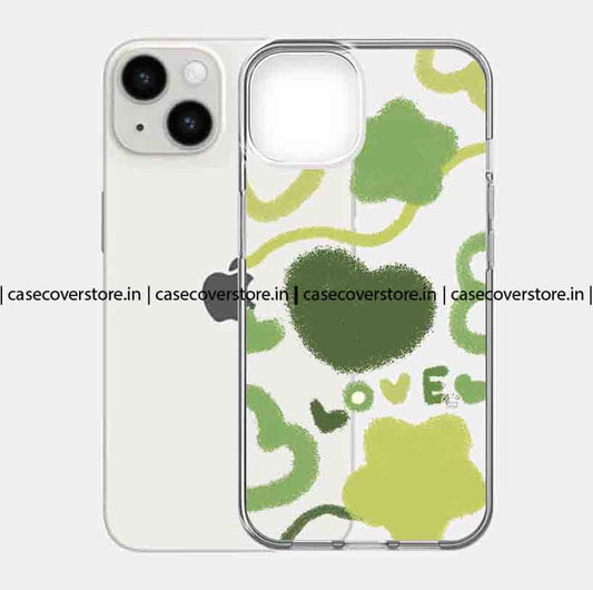 Parrot Green Hearts Love Phone Case