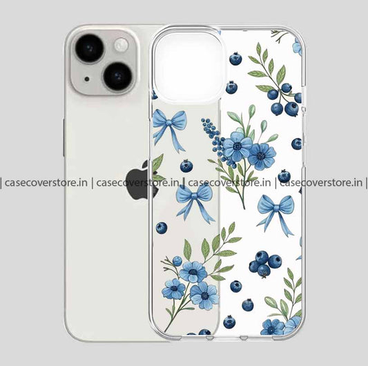Blue Bow & Flower Phone Case